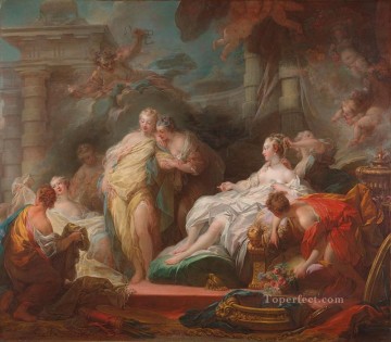  Fragonard Canvas - Psyche showing her Sisters her Gifts from Cupid Rococo hedonism eroticism Jean Honore Fragonard